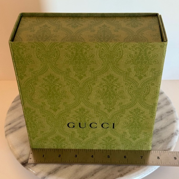 Gucci Olive Green Paisley With A Ribbon & 2 Small Gift Boxes Empty - Picture 5 of 16